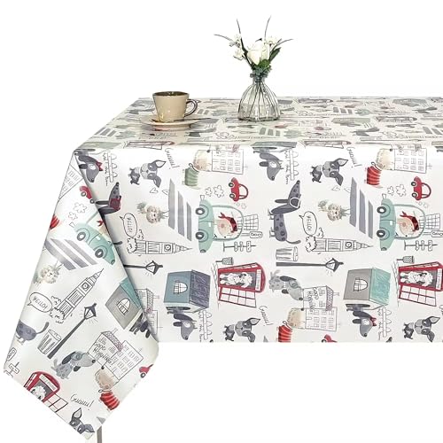 Besch Mantel Pvc Rectangular Impermeable Lavable Y Fácil De Limpiar Fabricado En España - Mantel Hule Antimanchas Para Mesas Tamaño 100x140cm