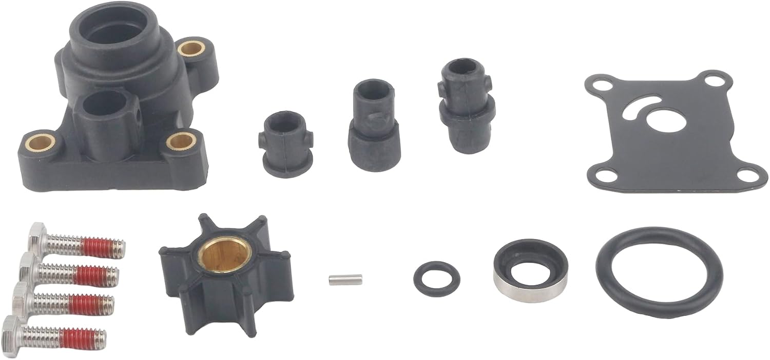 Condition photo showing New/Like New for 394711 water pump impeller repair kit for omc johnson evinrude outboards 4 stroke 8 9.9 15 hp engines 1994-up marine cooling system service compatible with sierra 18-3327 replacement glm 12050 8 9.9 15 hp (1974-up)