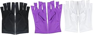 FRCOLOR 3 Pares Luvas De Manicure De Meio Dedo Luvas Anti Luvas De Manicure Luz Luvas De Unhas Sem Dedos Luvas De Manicure Sem Dedos Luvas De Manicure Sem Dedos Conjunto De Luvas De