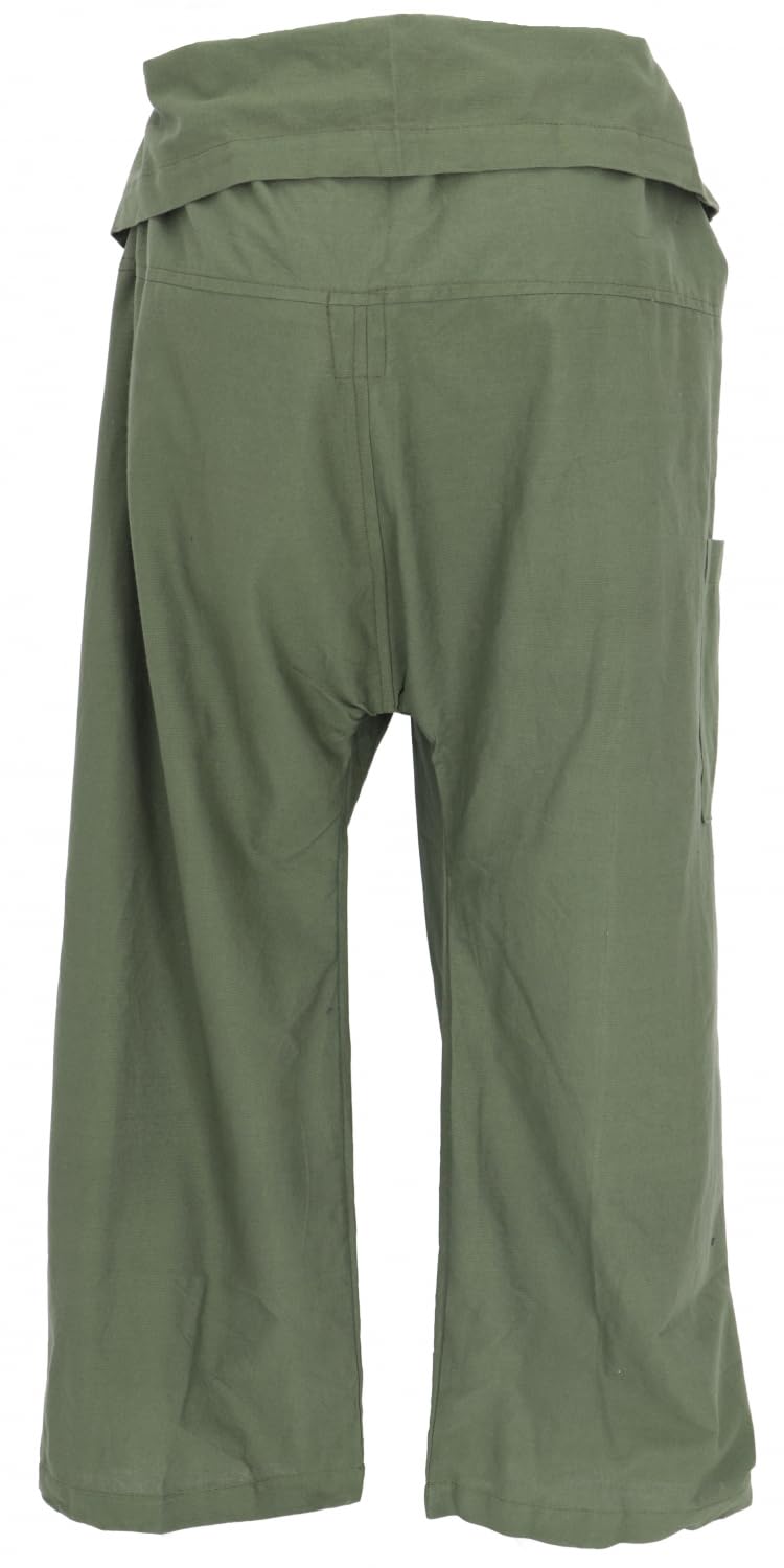 Guru-Shop Pantalones Tailandeses de Algodón Fijo, Envolventes para Yoga y Pescador - Talla Única, Ropa Alternativa