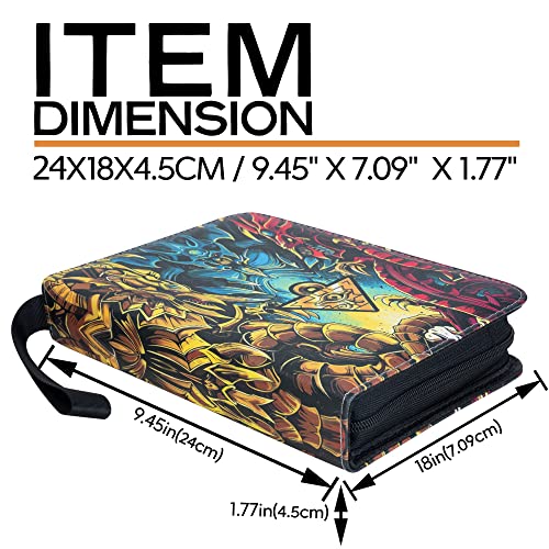Drzerui Card Binder For Yugioh Card - Holds 440+ Yu-Gi-Oh Trading Cards, 4 Pocket Card Holder Book With Sleeves Compatible With Yugioh Cards #TOP3