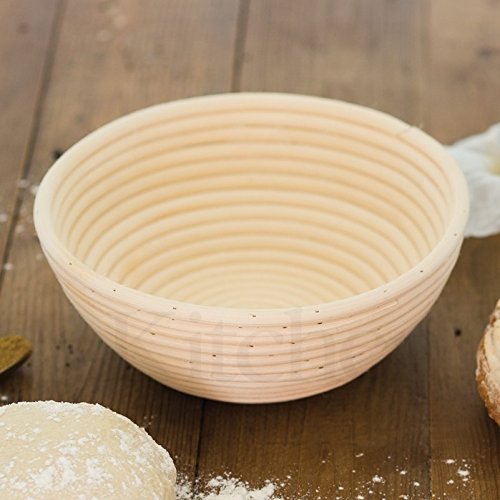 Banetones de pan redondo de ratán natural de 22 cm para fermentación artesanal 6