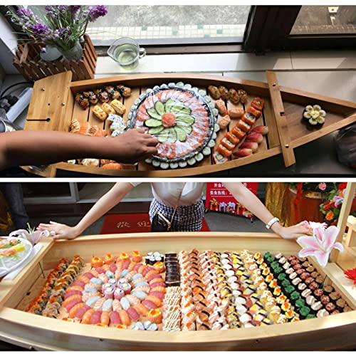 Vassoio da portata a forma di un sushi Boots in legno naturale per sushi giapponese sashimi piatto in legno con frutti di mare per matrimoni banchetti