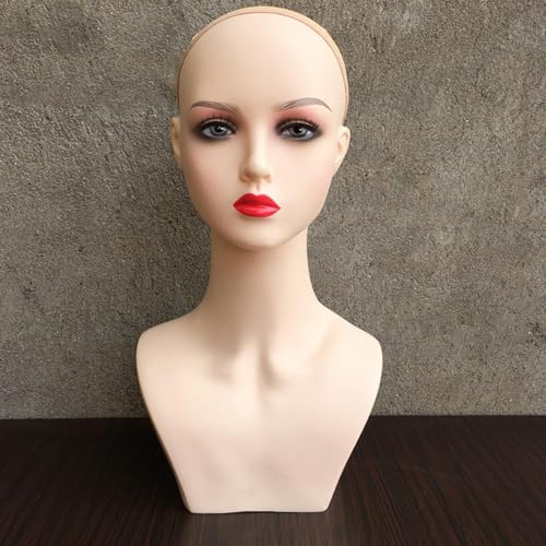 Elegante cabeza de maniquí para pelucas y joyería de diseño en escaparates 8