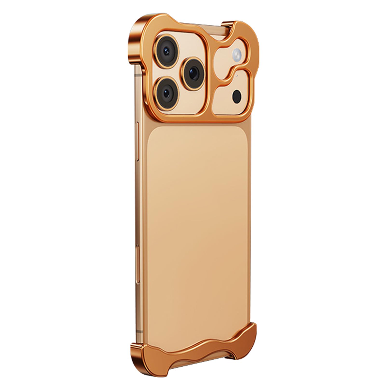 Coque en métal pour iPhone 18 Pro, panneau arrière sans bordure