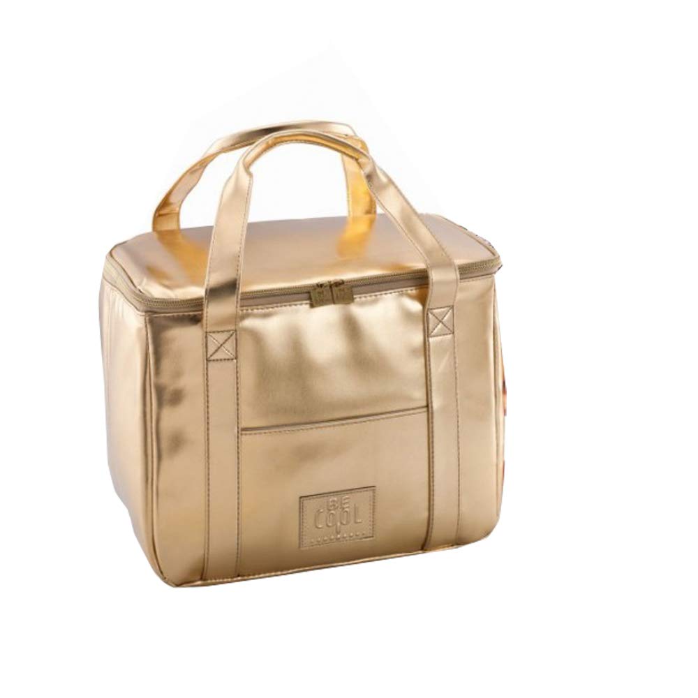 Elegante Be Cool City Kühltasche Gold 33 x 19 x 27 cm - Einkaufstasche die kühlt und Chick aussieht mit ergonomischen Griffen