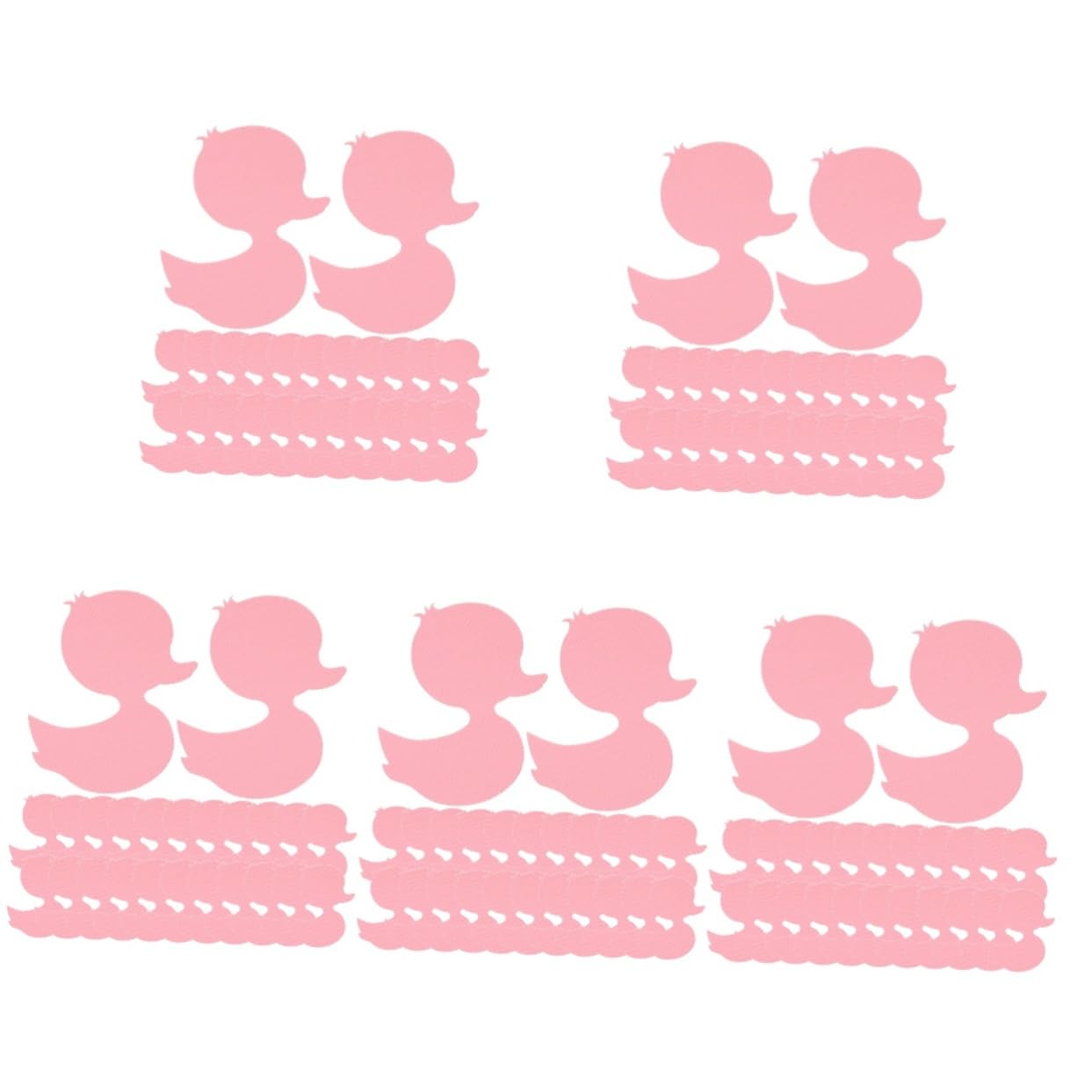 Ciieeo 120 Piezas Pegatinas de bañera Antideslizantes cojín de baño para bebé niño Pegatinas en Forma de Pegatinas baño Pegatinas Antideslizantes Piso Pato Decorar Apliques mañana Rosa