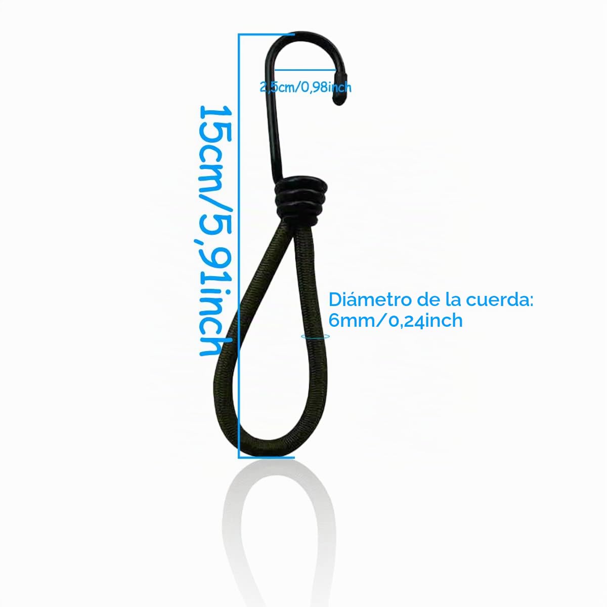 Gancho Expansor,25 Piezas Gancho de Cuerda Elástica,Gancho de Cuerda Tensores Elasticos Transporte Gomas Elásticas con Gancho Expansores de Fijación Negro