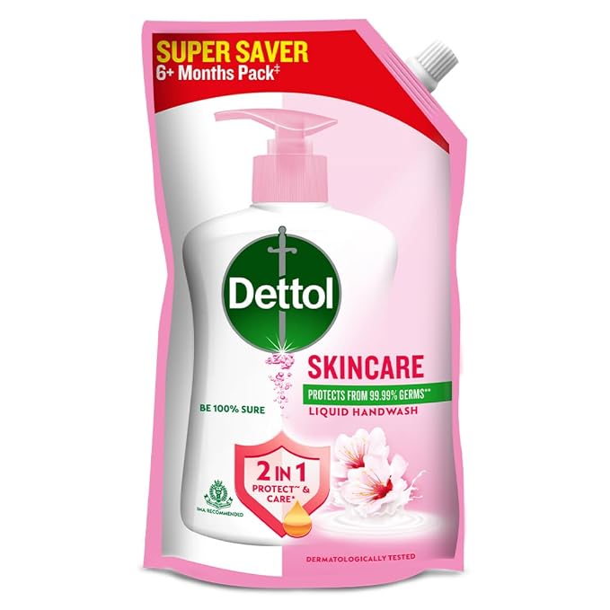 Dettol Liquid Handwash Refill Skincare Hand Wash- 675ml pH Balanced 10x Better Germ Protection