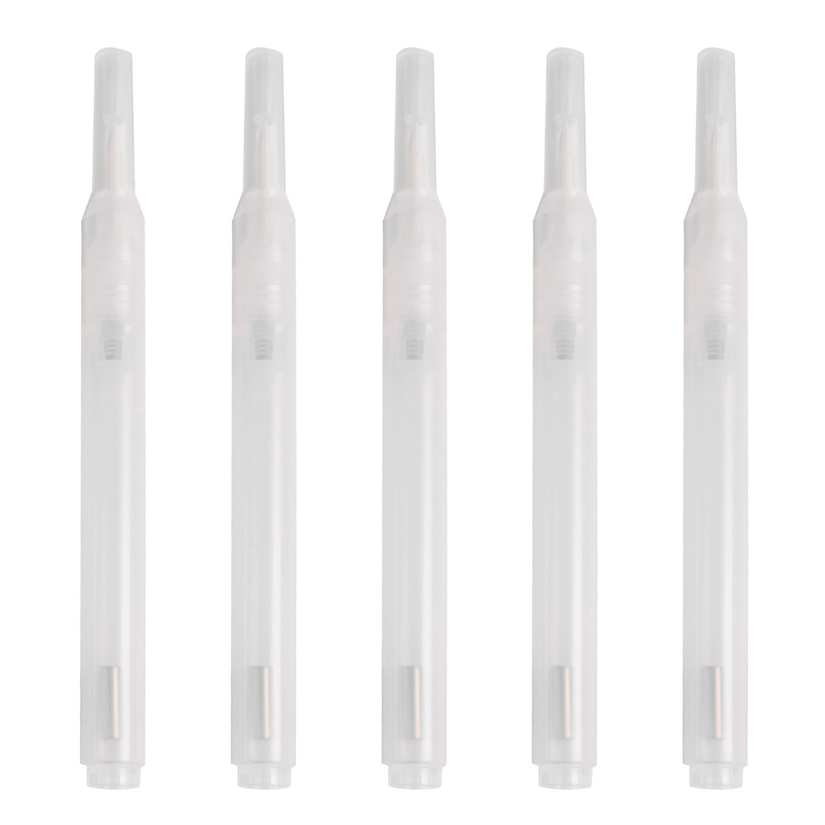 Jnchdghwa for Touch-Up Paint Pens 5Pcs Refillable Paint Markers 0.5mm Extra Fine Tips, Empty Paint Markers for DIY Graffiti Projects