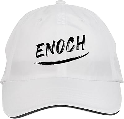 Makoroni - Enoch Name Hat Adjustable Cap, DesG58 White