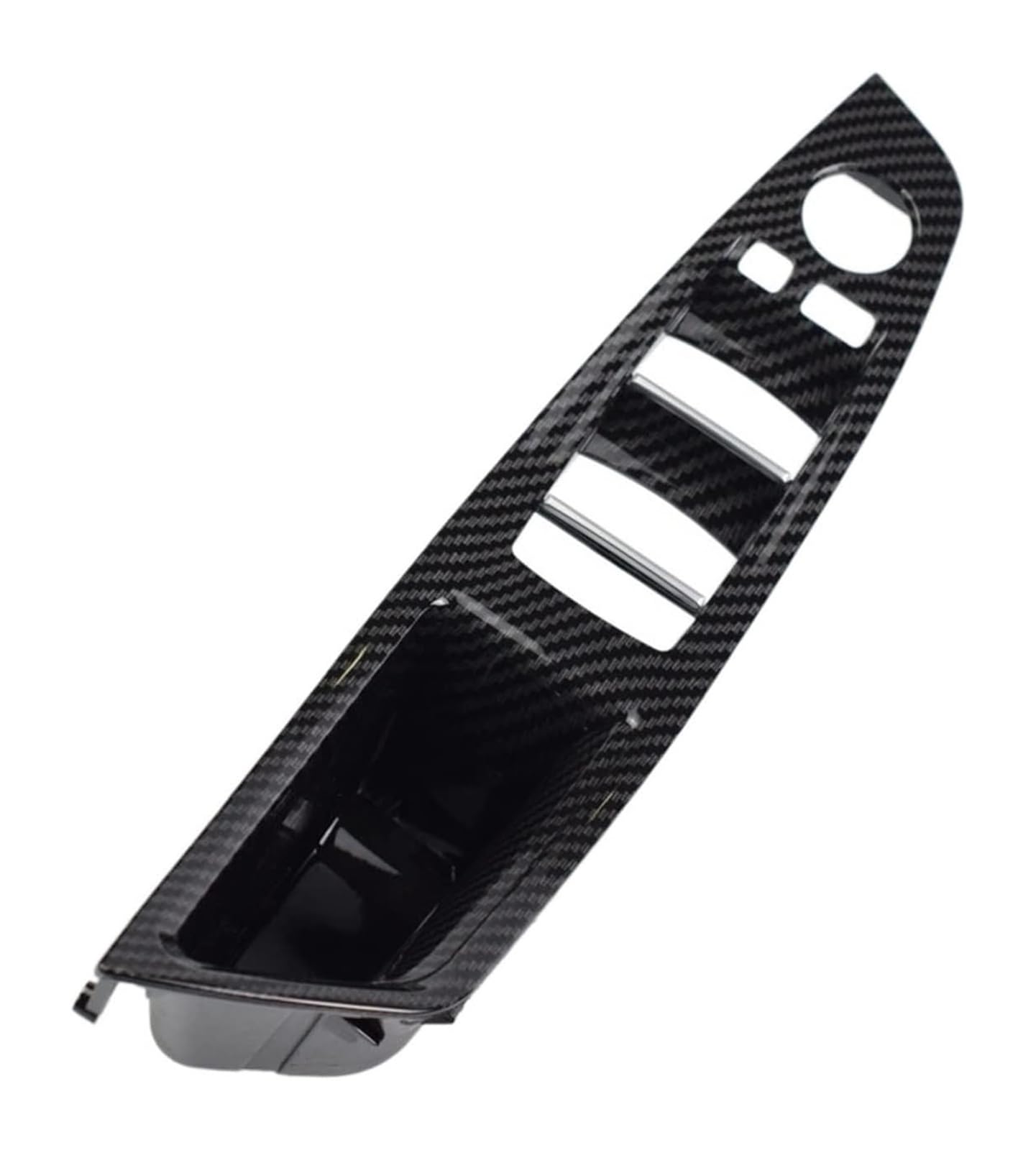 FANGZIQF Inner Door Pull Handles for 5 Series F10 F11 F18 Door Handle Carbon Fiber Pattern RHD LHD Inner Panel Pull Trim Cover(Lhd-carbon-1pcs)