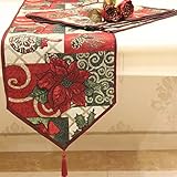 Forhomelife テーブルランナー クリスマス レッド 北欧 テーブルセンター おしゃれ パーティー 33cm×180cm