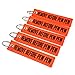 Rotary13B1 Remove Before PEW PEW - 5 Pack Key Chains (Neon Orange/Black)