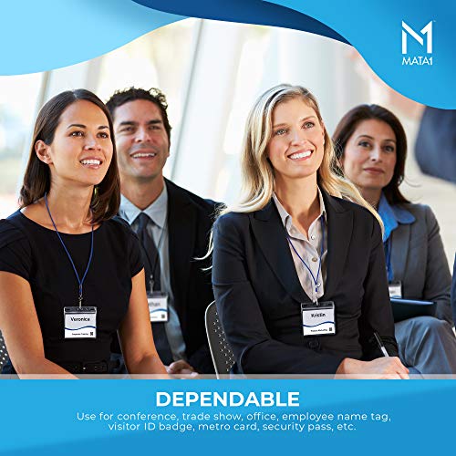 Mata1-Usa Plastic Horizontal Card Protector (Clear, 4X3 Inch, 100 Pack), Large Size No Zipper Id Name Badge Holder #TOP2