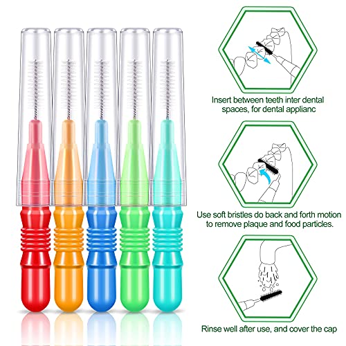 350 Pieces Interdental Brush Tooth Floss Tooth Cleaning Tool Toothpick Dental Tooth Flossing Head Oral Dental Flosser Teeth Soft Dental Picks Refill Dental Flosser Toothpick Cleaners (Mixed Color) #TOP2