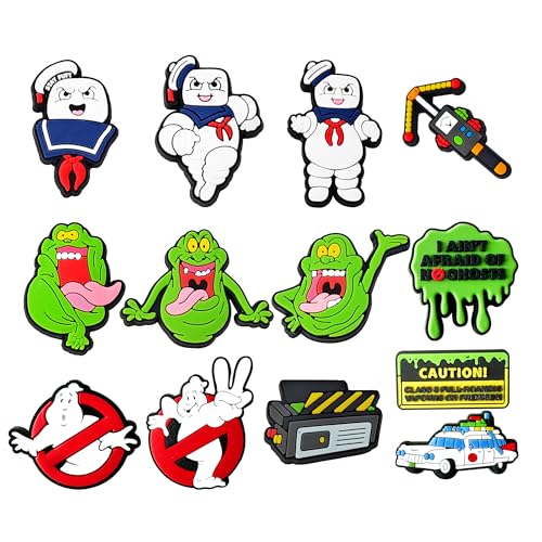 Fancico Ghost Busters Shoe Charms 13pcs Different Decoration for Teens Adults Clog Accessories Party Favor