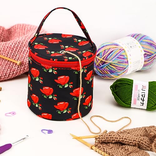 Coopay Garnaufbewahrungstasche (rose) – praktischer Wollhalter für 100g Knäuel – Bild 7