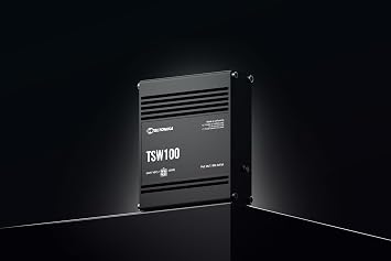 Teltonika TSW100 TSW100010010 Industrial Unmanaged PoE+ Ethernet Switch, 5X Gigabit Ethernet, 4X PoE+ Ports, 120W PoE Budget, Plug-and-Play, North America Version