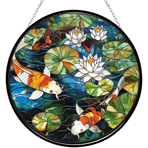 Koi Fish Suncatcher Stained Glass image