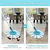 Frogetu 4 sztuki Wymienna Głowica do Mopa z Mikrofibry, Pasuje do Clean Twist Disc – Kompatybilna z Modelami Leifheit, Nakładka Mopowa Wielokrotnego Użytku, Części Zamienne do Mopów Podłogowych