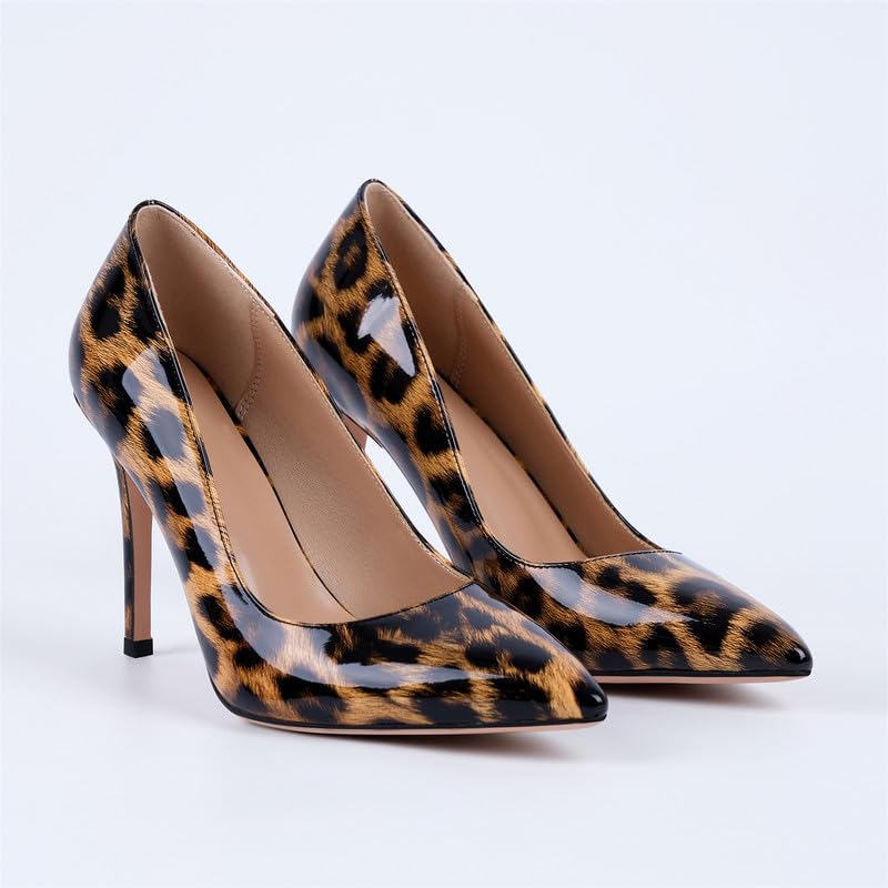 Image of Women's Stiletto High Heels Pumps for Women-4IN Pointed Toe Classic Pumps for Dress Party Wedding Evening Date Night Sexy Slip-On Shoes
