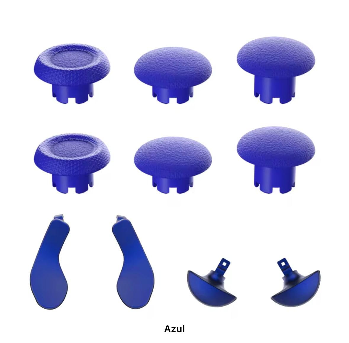 Controller Metal Back Paddles Kit 10-in-1 PS5 Replacement Set with 4 Rear Triggers 6 Joystick Caps Azul