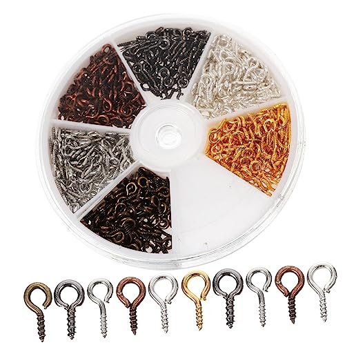 STOBAZA Mini Screw Eye for Jewelry Making Metal Eyelet Hooks for DIY Crafts for Necklaces Earrings and Unique Handicrafts Easy to Use Reliable and Compact