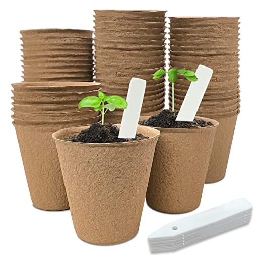 40Pcs 3.15 Inch Peat Pots, Biodegradable Eco-Friendly Round Plant Seedling Starters Kit, Seed Germination Trays with 10 Plant Labels for Flower Vegetable Tomato Saplings & Herb Seed Germination