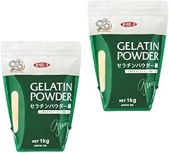 Green Gelatin Powder, 2.2 lbs (1 kg) x 2 Bags Set