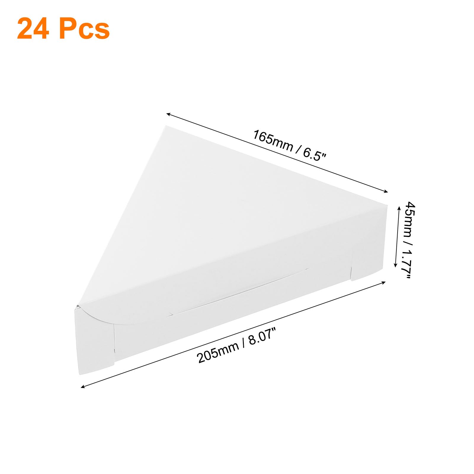 QUARKZMAN Scatole per Pizza 24 Pezzi 8.07x6.5x1.77 Pollici Contenitore Fetta Singola Bianco