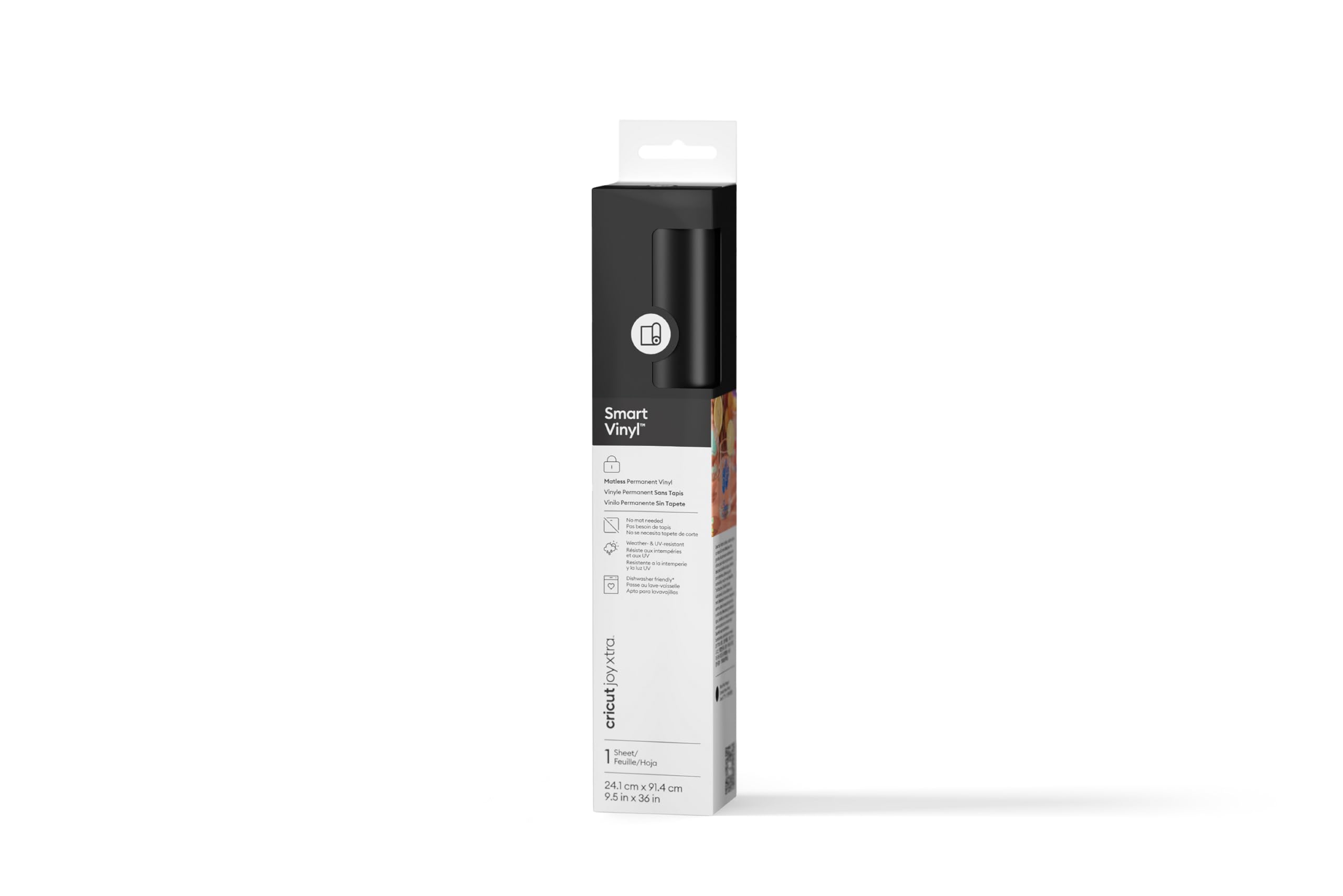 Cricut Smart Vinyl Permanent Joy Xtra 24,​1 x 91,​5 cm 1 foglio (nero)