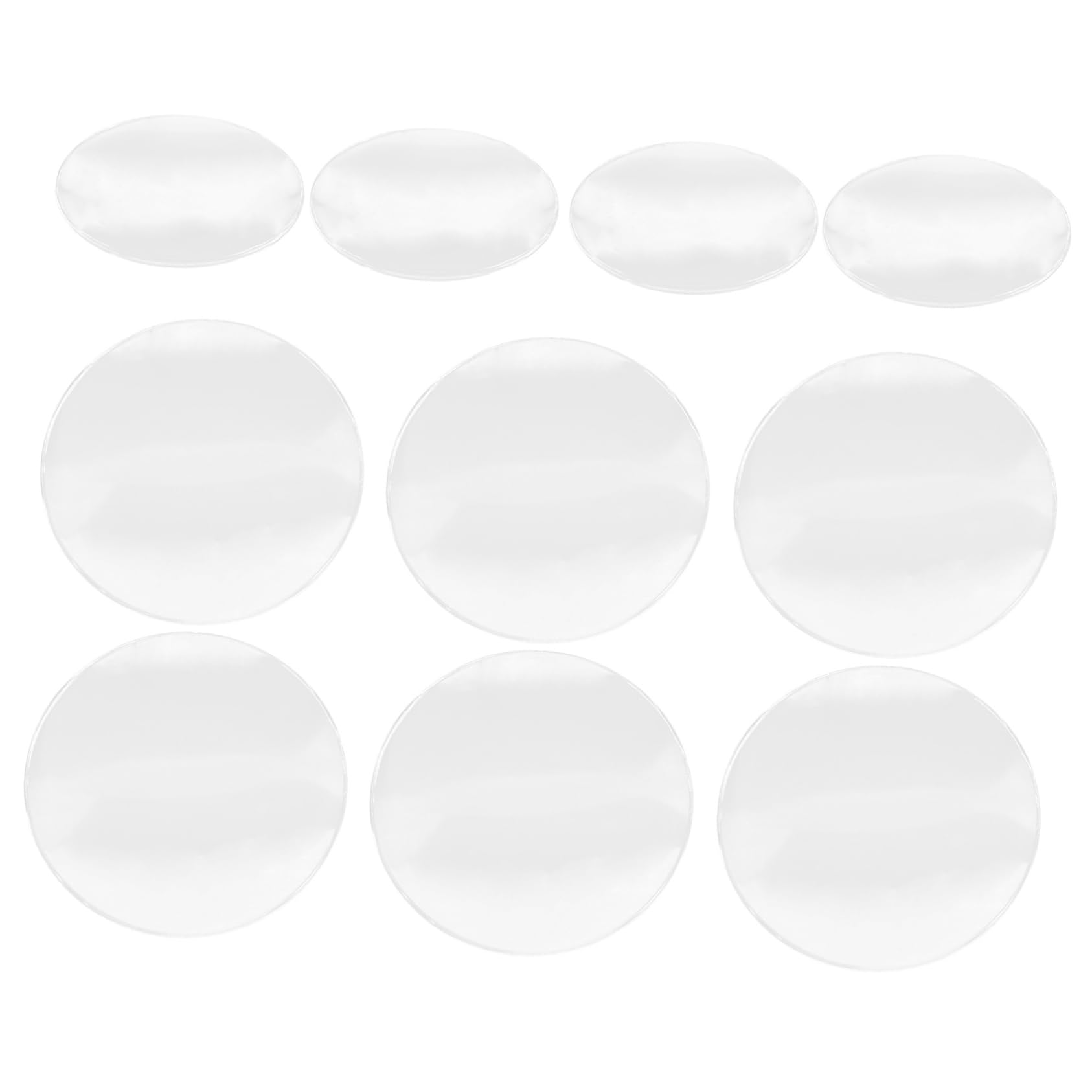 FONDOTIN 10Pcs Magnifier Lens Clear Acrylic Magnifying Lenses for DIY Magnifier Making Portable Replacement Accessories for Enhanced Viewing Experience