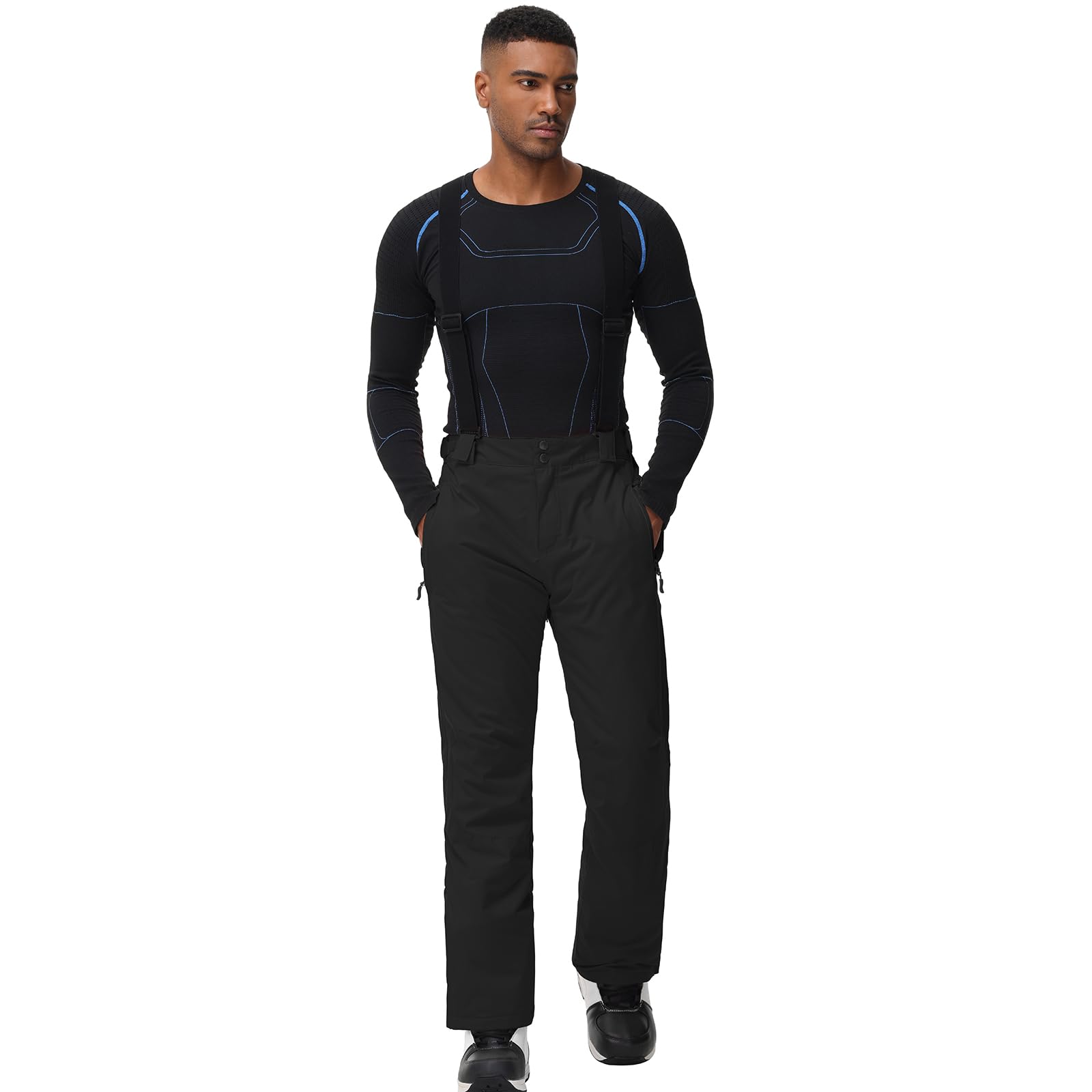 HOTIAN Herren Skihose Wasserdicht Atmungsaktiv Warm Winter Snowboardhose