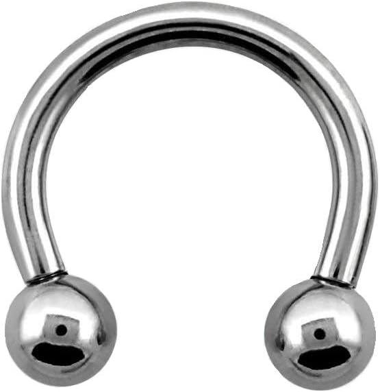 Pierced Owl - 16G G23 Implant Grade Titanium Horseshoe Circular Barbell for Septum Cartilage Helix Daith Tragus Piercings