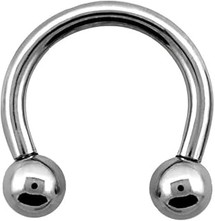 Pierced Owl - 16G G23 Implant Grade Titanium Horseshoe Circular Barbell for Septum Cartilage Helix Daith Tragus Piercings
