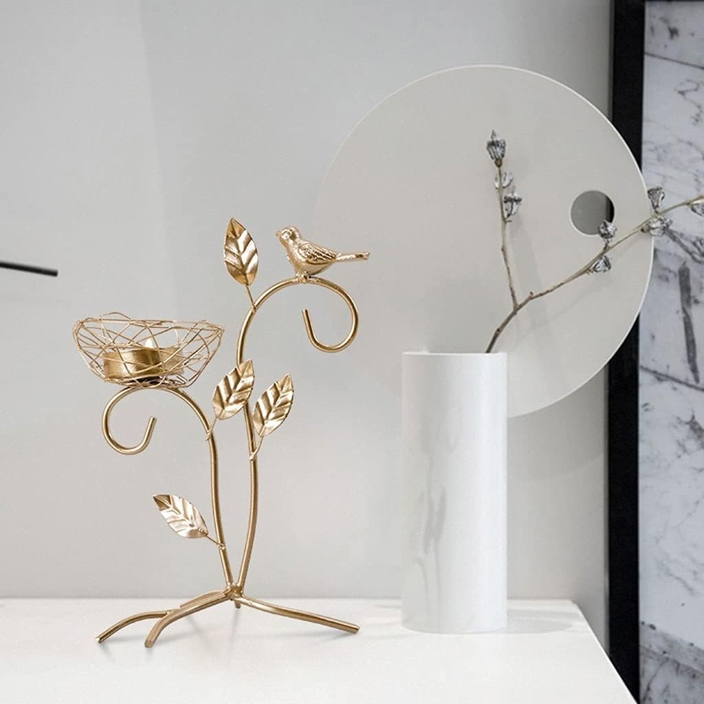 candle-holder Light Luxury Iron Bird Candle Holder Home Living Room Bedroom Creative Decoration Ornaments Dining Table Romantic Candle Lamp candlestick