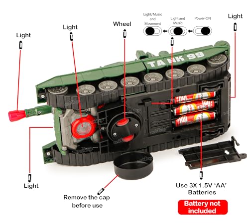 Image of Zest 4 Toyz Transforming Tank Robot Toy for Kids | Auto Deformation Tank with Light & Music | Bump and Go | 360 Movement | Military Battle Robot Toy for Boys & Girls