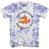 The Simpsons Mens' Bart Simpson Classic Shirt Homer, Bart, Krusty Burger Tee Tie Dye T-Shirt (Blue...