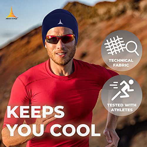Helmet Liner Sweat Wicking Skull Cap Beanie. Ultimate Performance Moisture Wicking. Fits Under Helmets Navy #TOP2