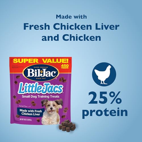 Image of Bil-Jac Little Jacs Small Dog Training Treats, Chicken Flavor, Made with Chicken Liver, 16oz (2-Pack)