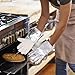 Jiawu Oven Mitts, 1 Pair of Heat Resist Oven Gloves, Resist up to 662F, Cowhide Aluminum Foil Kitchen Gloves, High Temperature Cooking Tool for Pot Holders Cooking Baking BBQ