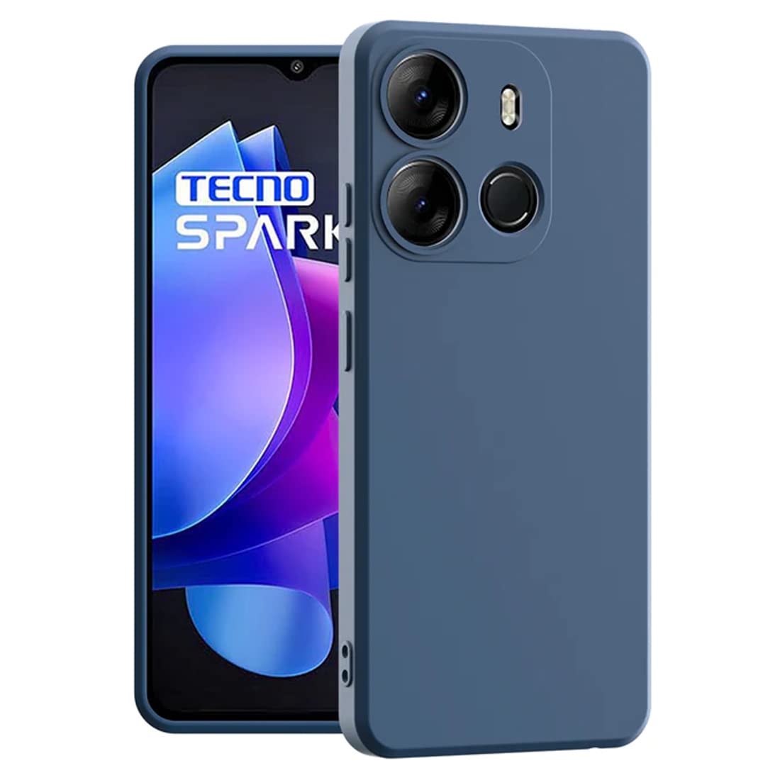 Amazon Brand- Solimo Basic Case for Tecno Spark Go (2023) (Silicone_Deep Blue) (B0BX6NSDPK) Amazon Price History, Amazon Price Tracker