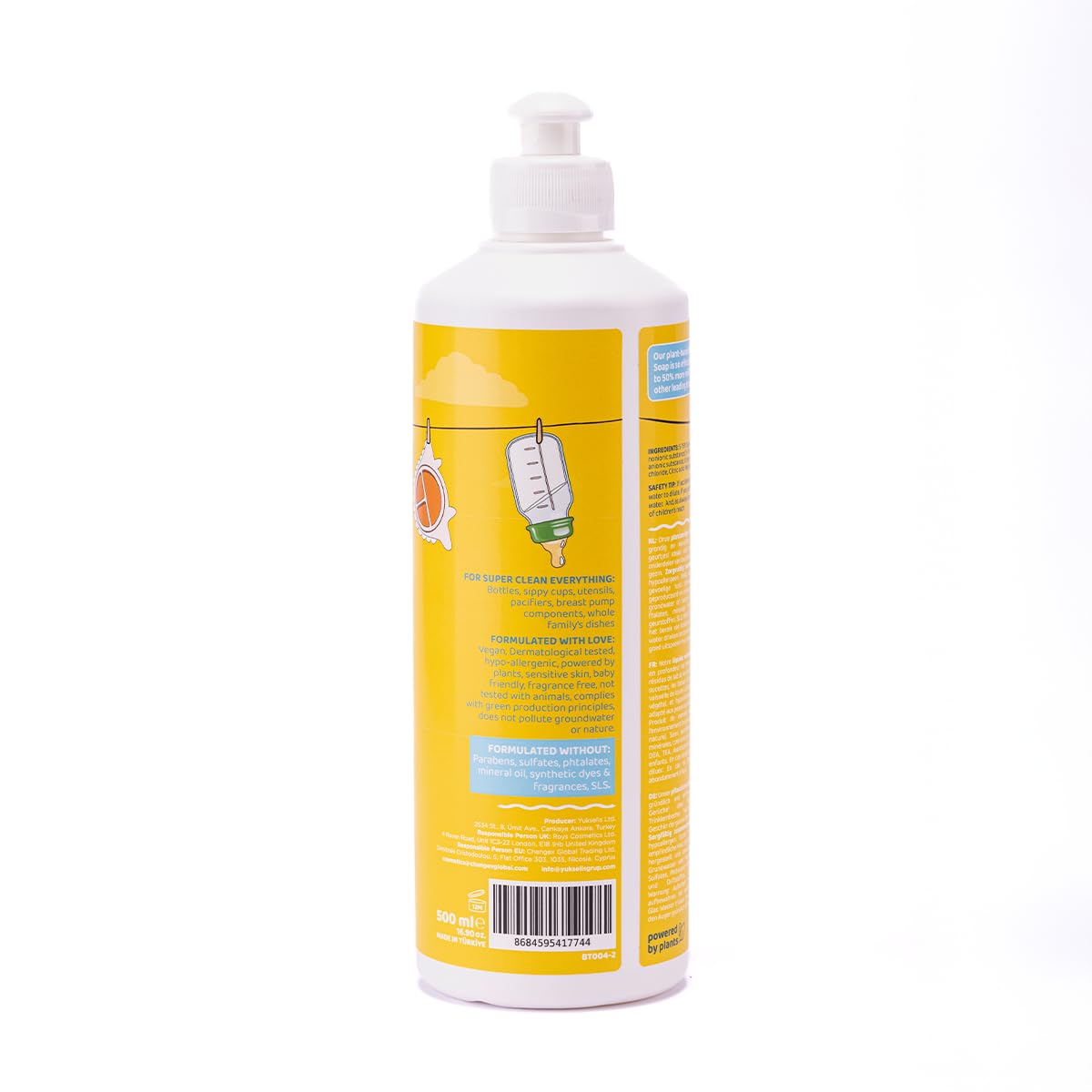 BABYTON Doğal Emzik Ve Biberon Temizleyici 500 Ml
