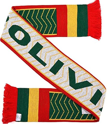 Bolivia Bufanda de punto de fútbol, Verde, Rojo, Amarillo, Blanco, fits all | Ya disponible en tu tienda friki favorita! En mundofriki.es!