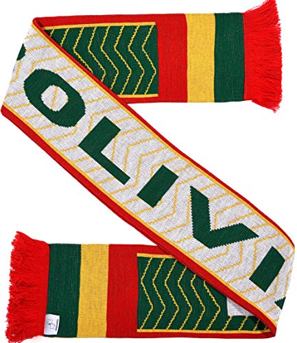 Bolivia Bufanda de punto de fútbol, Verde, Rojo, Amarillo,