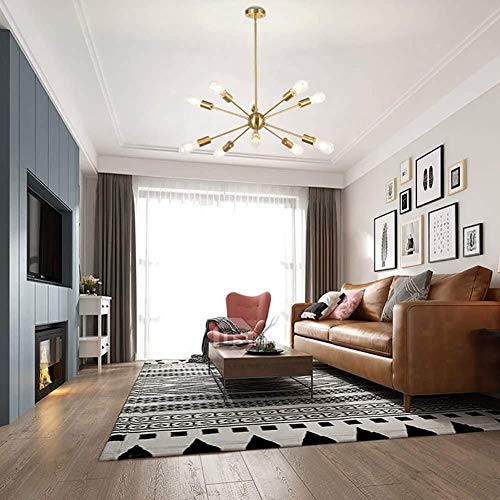 Lámpara Sputnik de 10 Luces Candelabro Dorado Moderno Colgante 5