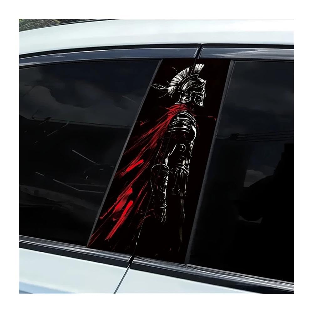 Car Parts 2 Pieces of Car Center Column Decal Roman Warrior Vinyl Protective Film