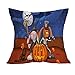 CTOBB 1 pz 44x44 cm Zucca di Halloween Pipistrello Gufo Modello per DIY Cuscino del Cuscino di Halloween sede Sedile Decorazione della casa Divano Arredamento Federa, Colore, 44x44 cm