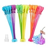 111pcs Selbstschließend Wasserballons Set Schnellbefüllbare Wasserbomben mit 3 Hahnanschluss,Bunte Wasserbomben,für Strände,Poolparty,Water Sommer Balloonsfür Kinder